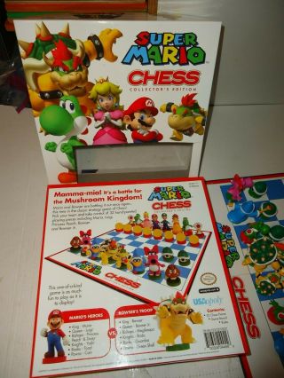 Mario Chess Set Collectors Edition Nintendo - & Complete