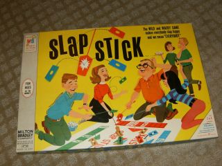 Vintage 1966 Milton Bradley Slap Stick Family Fun Board Game & Complete