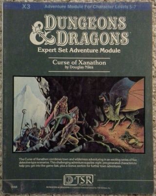 X3 - Curse Of Xanathon (1st Printing) - Dungeons & Dragons - D&d Tsr 2