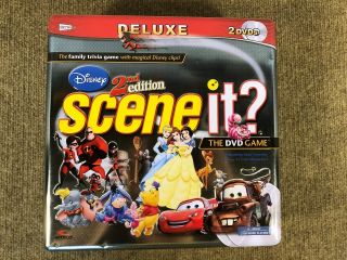 Scene It? Disney 2nd Edition Deluxe Collector Tin Screenlife 2007 Open Box