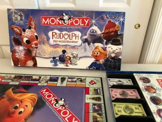 Complete Monopoly Rudolph The Red - Nosed Reindeer Collector’s Edition