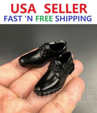 1/6 Scale Black Shoes Hollow For Custom 12  Male Figure Body Doll Accessory