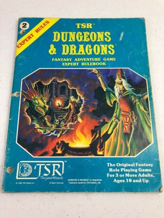 1980 Tsr Dungeons & Dragons Roleplay Expert Rules Rulebook