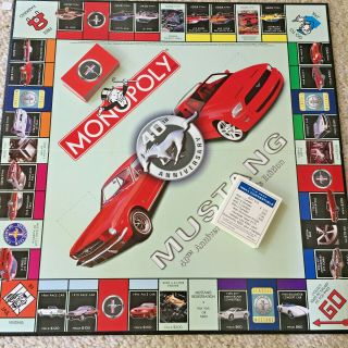Mustang Monopoly Board Game 40th Anniversary Parker Brothers Dated 2003