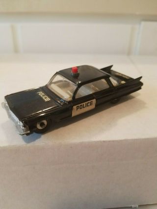Vintage Dinky Toys 258 - Cadillac Police Car Black/white No Box