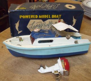 Vintage Lang Craft Powered Model Boat Unsinkable With Box Japan