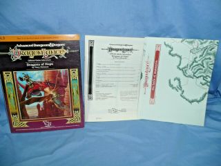 Tsr Advanced Dungeons & Dragons Dragonlance Dragons Of Hope Dl3 9131