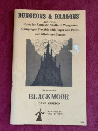 1979 Tsr Dungeons And Dragons Blackmoor Supplement Ii