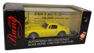 Bang 1/43 Ferrari 250 Swb Stradale Yellow Diecast