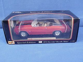 Maisto 1972 Chevy Chevelle Ss 454 1:18 Scale Diecast Model Car Special Edition