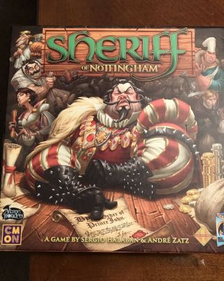 Complete Sheriff Of Nottingham Board Game Of The Year By Arcane Wonders - 2014