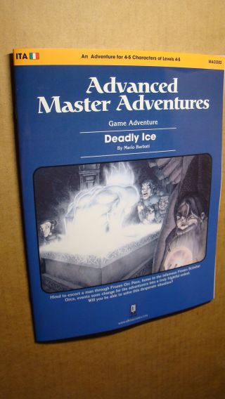 Module - Deadly Ice Nm/mt 9.  8 Dungeons Dragons - Advanced Old School Adventure