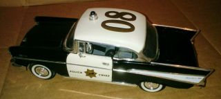 1957 Chevrolet Bel Air Police Chief 1/18 Diecast Car By Road Signature 57 