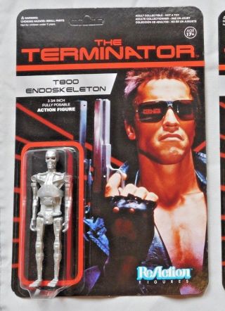 Funko The Reaction Terminator T - 800 Endoskeleton Chrome 3 3/4 " Action Figure
