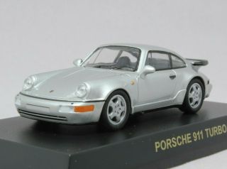 9414 Kyosho 1/64 Porsche 911 964 Turbo Silver Near - No - Box Tracking Number