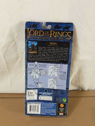 Lord of The Rings Return of The King Merry with Rohan Armor Toy Biz 2004 3