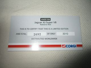 Vanguards 1/43 Jaguar XJ V8 
