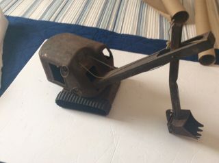 Antique Structo Toy Company Pressed Steel Toy Steam Shovel