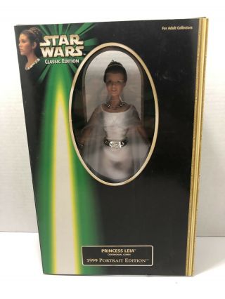 Nib Hasbro Star Wars Princess Leia Ceremonial Gown 1999 Portrait Edition Doll