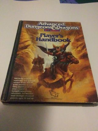 Advanced Dungeons And Dragons Ad&d 2nd Edition Players Handbook Hardcover Book