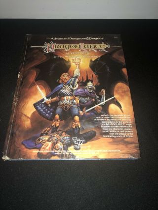Advanced Dungeons & Dragons Ad&d Dragonlance Adventures Hardcover 1987 Vintage