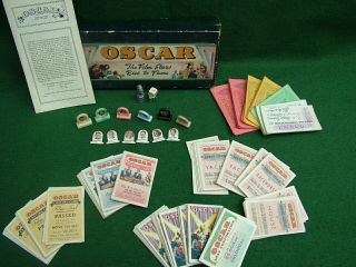 Vintage 1930’s “oscar” Card Board Game Film Stars Complete But Lacking Board