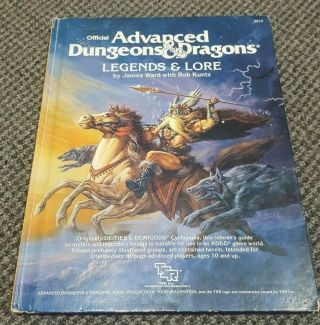 Legends & Lore - Advanced Dungeon & Dragons Ad&d Tsr 2013