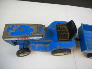 Vintage Ertl Ford Lawn Tractor w/ Trailer 1/16 Scale 4