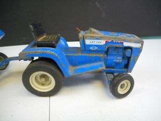 Vintage Ertl Ford Lawn Tractor w/ Trailer 1/16 Scale 7