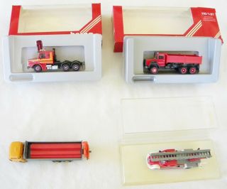 4 Different 1/87 Trucks Each Has Minor Issue (s) Or Missing Part (s)