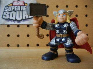 Marvel Hero Squad Very Rare Thor Hammer Inscription From Wave 22