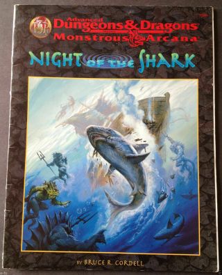 Night Of The Shark Ad&d Advanced Dungeons & Dragons Adventure Monstrous Arcana