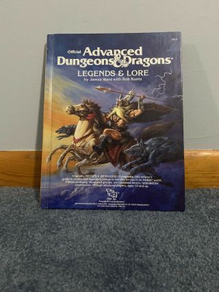 Advanced Dungeons And Dragons,  Legends And Lore 2013