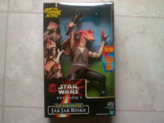 Electronic Talking Jar Jar Binks Star Wars Episode I Mib Hasbro 1999