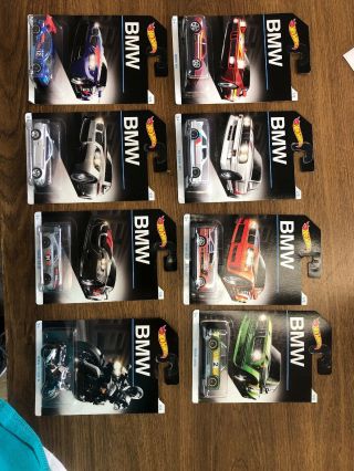 Hot Wheels 2015 Bmw Series Complete Set Of (8) Vehicles
