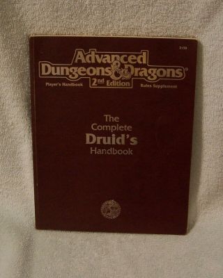 Advanced Dungeons & Dragons 2nd Ed The Complete Druid 