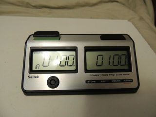 Saitek Mephisto Competition Chess Game Clock Lcd Digital Timer No Box