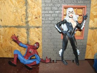 Loose Marvel Select Black Cat With Spider - Man