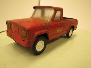 Vintage Tonka Toy Pressed Steel Jeep Truck Pickup Red