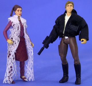 Star Wars Loose Ultra Rare Potf Princess Leia Bespin & Han Solo Figure Set.  C - 10,