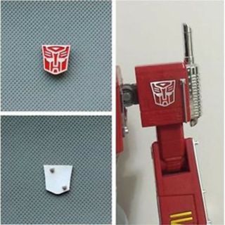 Set Of 2 Transformers Metal Autobot Logo Symbol For Weijiang Mpp10 Optimus Prime