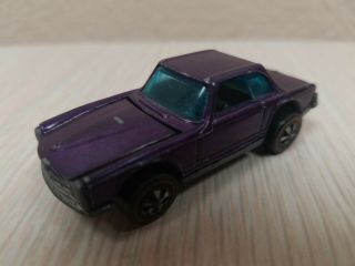 Hot Wheels Redline Metallic Purple Mercedes Benz 280sl Mattel Vintage 1969 Car