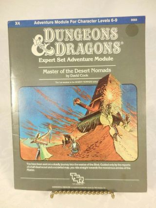 Dungeons And Dragons Expert Set Adventure Module X4 Master Of The Desert Nomads