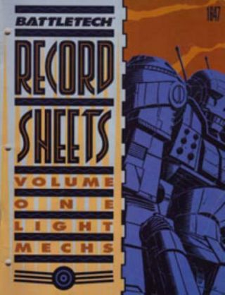 Fasa Battletech Record Sheets 1 - Light Mechs Sc Nm