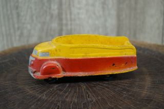 Vintage The Sun Rubber Co Cabover Truck Red Yellow 4 1/2 " Long