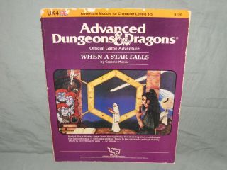 Ad&d 1st Ed Adventure Module - Uk4 When A Star Falls (hard To Find And Vg)