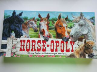 Horse - Opoly Late For The Sky Board Game Equestrian Monopoly Horseopoly