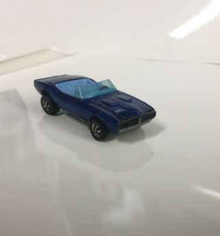 Vintage Mattel Hot Wheels Redline Pontiac Custom Firebird Blue Interior Hk