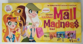 Mall Madness 2004 Board Game By Hasbro Electronic Talking Girls Shopping Game