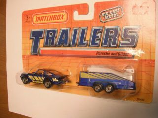 Matchbox Superfast Two Pack Tp122 Porsche & Glider Trailer - Carded " Trailers "